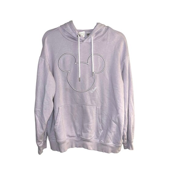 H&M Tops - H&M Disney Lavender Mickey Mouse Logo Hoodie Pullover Sweatshirt Size Medium